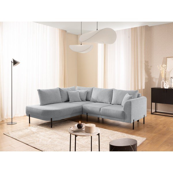 Helehall šenillist nurgadiivan (vasak nurk/L-kujuline) Mauris - Ropez-image-1