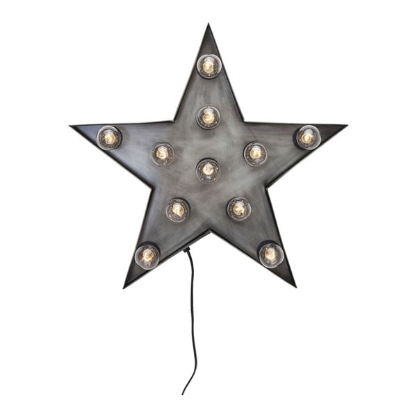 Šedá nástěnná světelná dekorace Kare Design Star