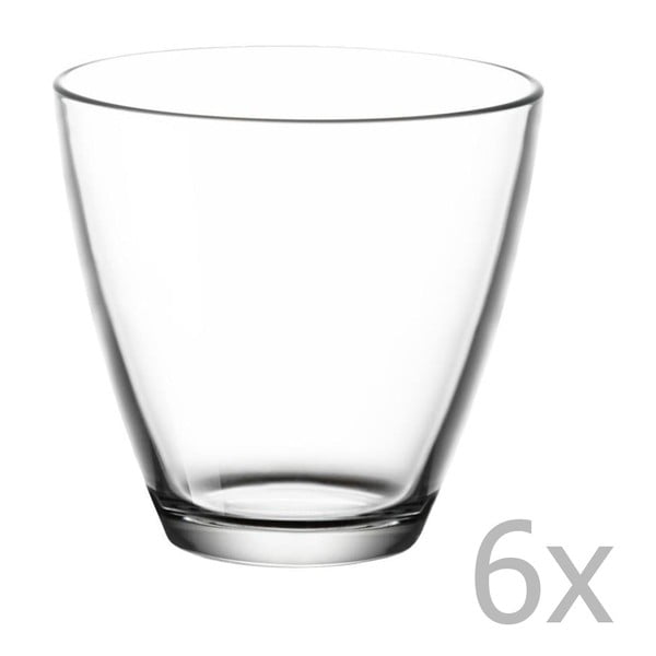 Sada 6 průhledných sklenic na vodu Bitz Fluidum, 260 ml