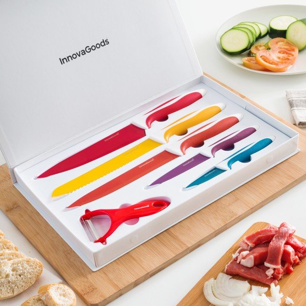 5 keraamilisest roostevabast terasest noa ja kaabitsaga komplekt - InnovaGoods-image-4