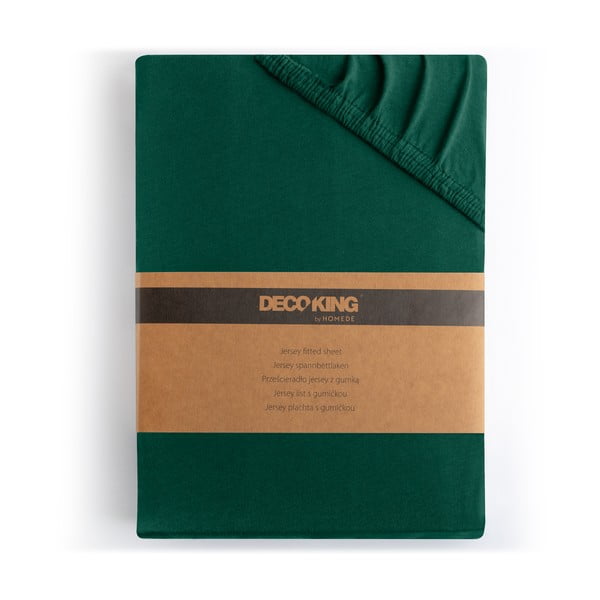 Roheline trikotaažist kummiga lina 180x200cm Amber - Restilo-image-4