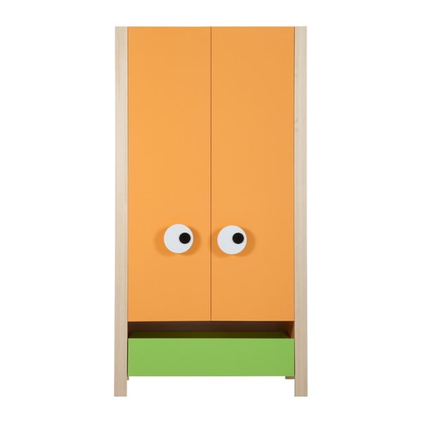 Oranžovo-zelená dvoudveřová skříň Vox Meee