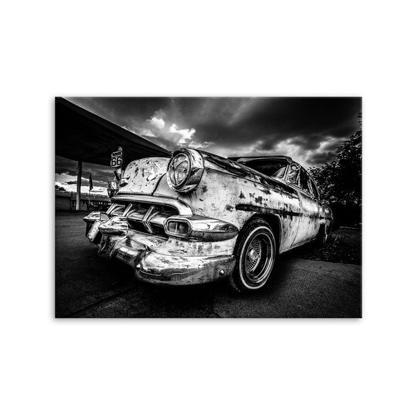 Obraz Styler Canvas Silver Old Car, 85 x 113 cm