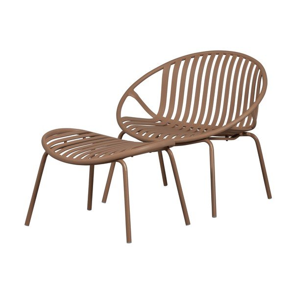 Roosa plastikust aiatool koos jalatoega Bruce - WOOOD