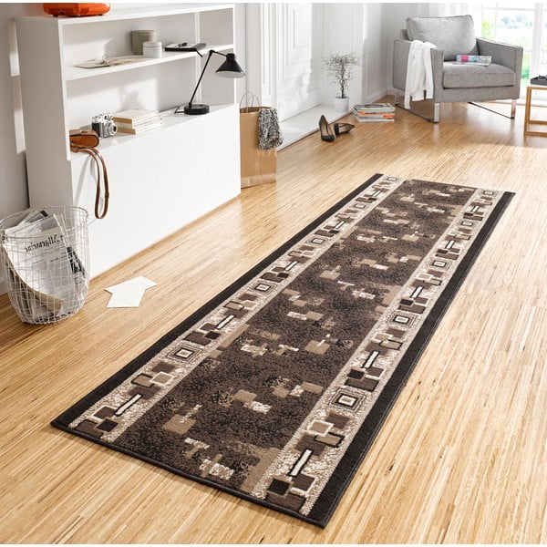 Pruun vaibajooksja 200x80 cm Cube - Hanse Home-image-1