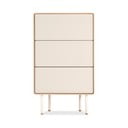 Valge kõrge tammepuidust kummut 60x100 cm Fina - Gazzda