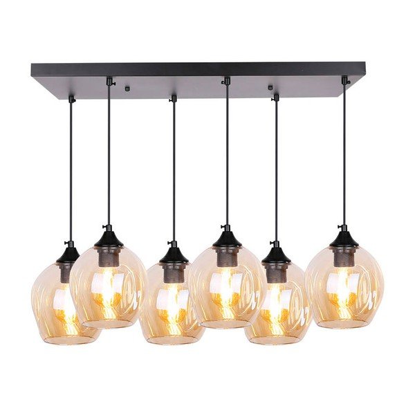 Must rippvalgusti klaasist lambivarjundiga 33x67 cm Aspa - Candellux Lighting-image-2