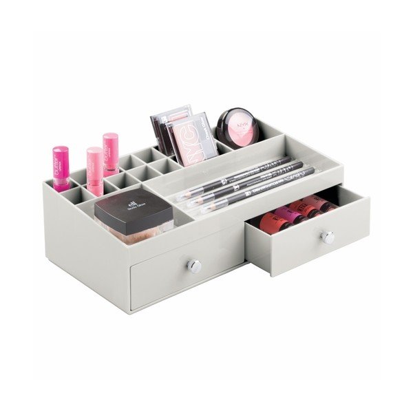 Bílý organizér se 2 zásuvkami InterDesign Cosmetic Plus-image-1