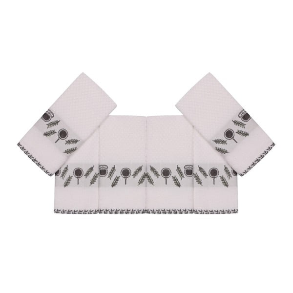 Sada 6 béžových bavlněných ručníků Beyaz Kanaro, 30 x 50 cm