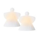 Valged valguskoristused 2 tk ø 9 cm komplektis Asta - Sirius