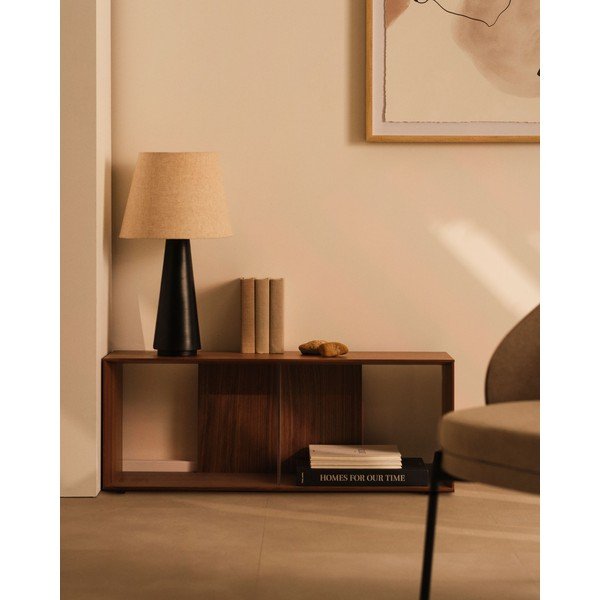 Pähklipuu dekooriga moodulriiulite süsteem 101x38 cm Litto - Kave Home-image-1