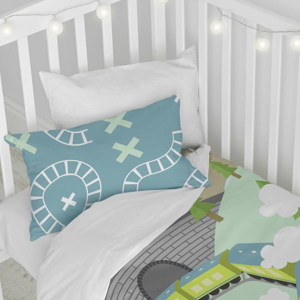 Happynois puhtast puuvillast lastevoodipesu , 115 x 145 cm Train - Mr. Fox-image-3