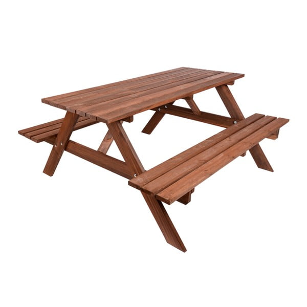 Männipuidust söögikomplekt 6-le inimesele Piknik - Rojaplast-image-2