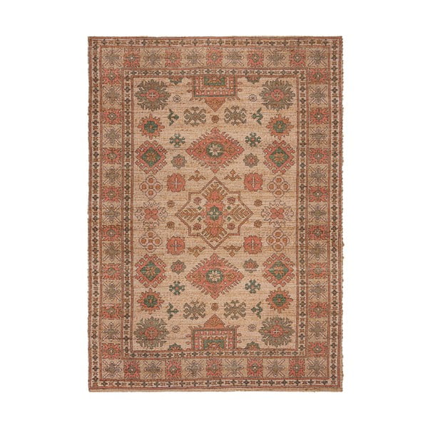 Roosa-terrakottapunane käsitsi kootud džuudist vaip 160x230 cm Lana Jute - Flair Rugs