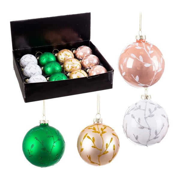 Klaasist kuuseehted 12tk komplektis - Casa Selección-image-1