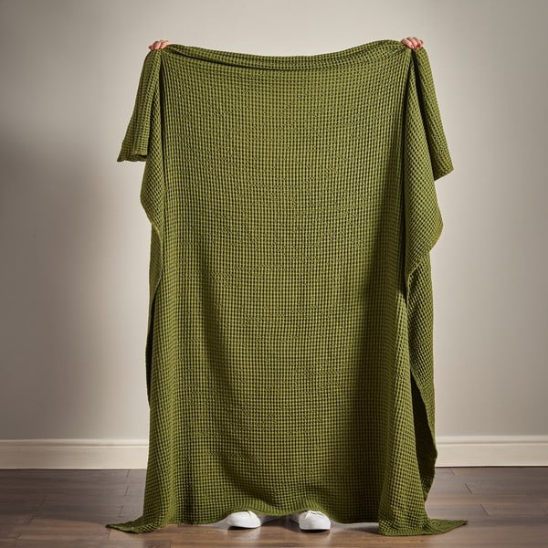 Roheline pleed 150x200 cm Jaipur Chunky Waffle - Pineapple Elephant-image-2