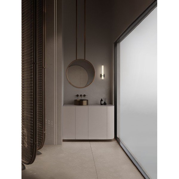 Valge/mattmust terasest LED-seinavalgusti Luca - Nova Luce-image-4