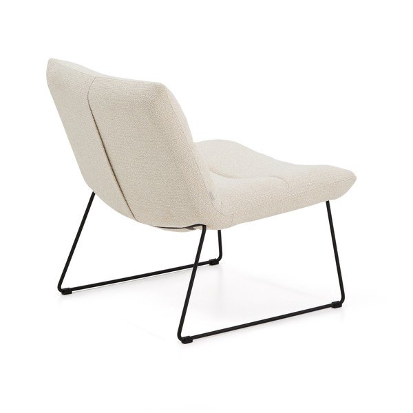 Beež šenillist tugitool Asen - Kave Home-image-4