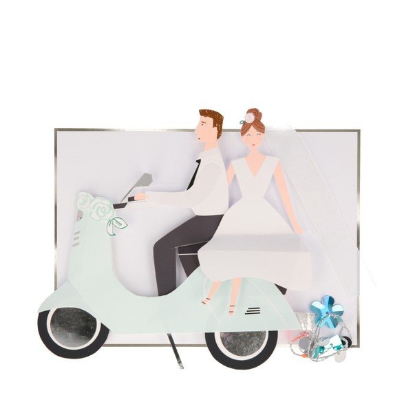 Tervituskaardid Scooter Couple – Meri Meri-image-1