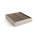 Helepruun polsterdatud kaheinimesevoodi panipaigaga/ilma peatsita, koos raamiga 180x200 cm Susan – Micadoni