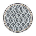 Kollane-sinine ümmargune sise- ja välisvaip ø 160 cm Zia Trellis - Flair Rugs