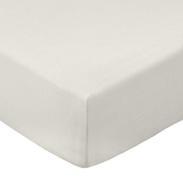 Kreem perkal-puuvillane voodilina 90x190 cm Cotton Percale - Bianca