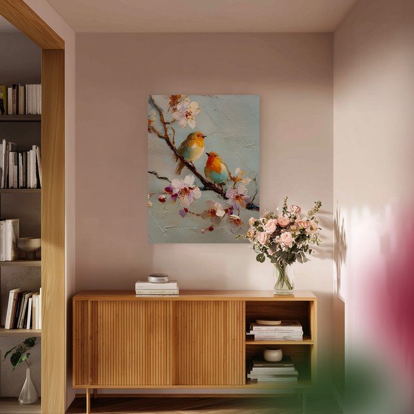 Trükitud pilt raamiga 60x80 cm Robins - Styler-image-1