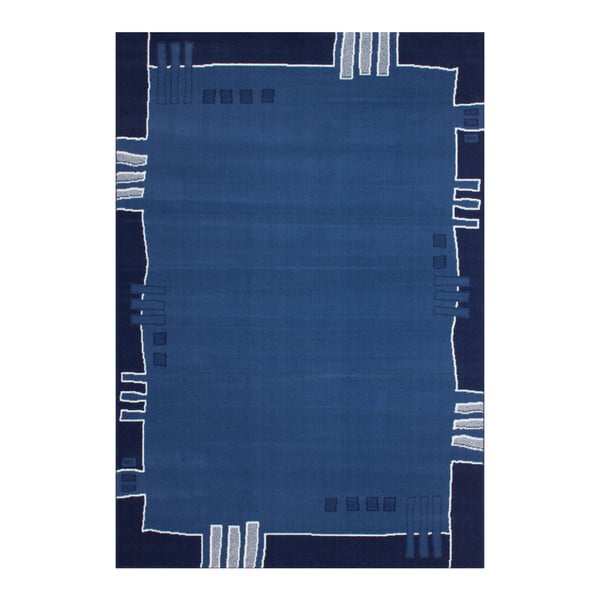 Modrý koberec Kayoom Outlook Blau, 80 x 150 cm