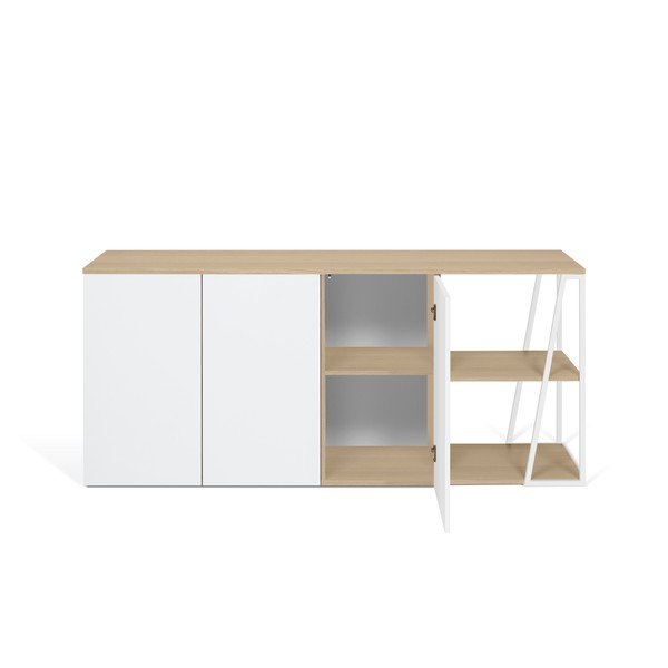 Valge madal kapp 190x81 cm Albi - TemaHome-image-2