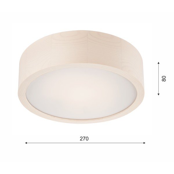 Valge laevalgusti klaasist varjuga ø 27 cm Eveline - LAMKUR-image-4