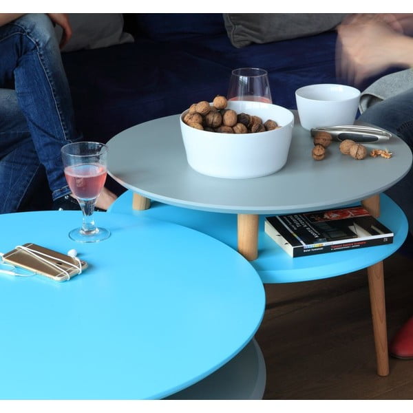 Roosa kohvilaud UFO, Ø 70 cm - Ragaba-image-1