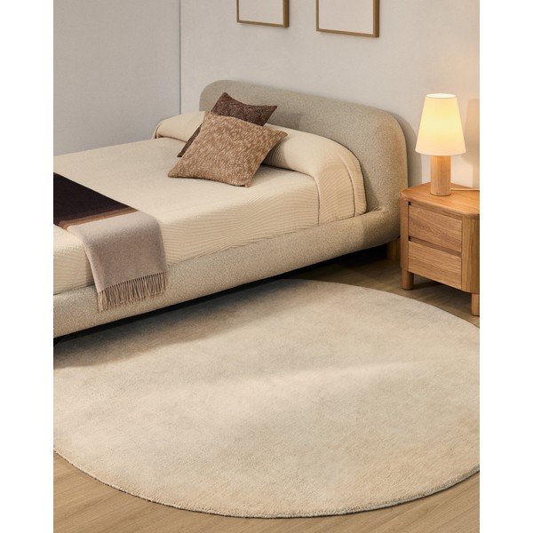 Kreem ümmargune vaip ø 200 cm Empuries - Kave Home-image-1