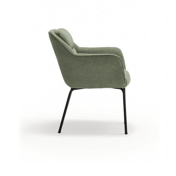 Roheline polsterdatud söögitool käetugedega Sadira - Teulat-image-3