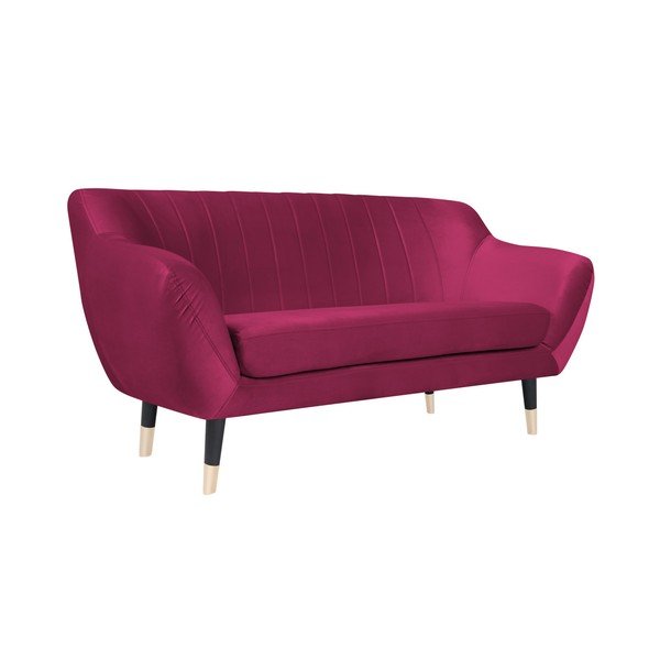 Růžová pohovka s černými nohami Mazzini Sofas Benito, 158 cm-image-2