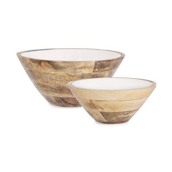 Valged puidust kausid komplektis 2 tk ø 30,5 cm Knossos - Yes Everyday