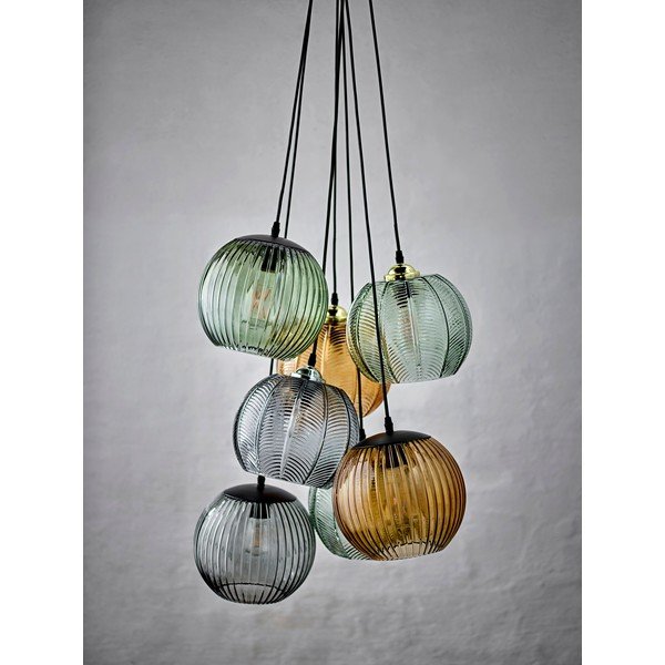 Roheline klaasist LED-ripplamp ø 23 cm Sybia - Bloomingville-image-2
