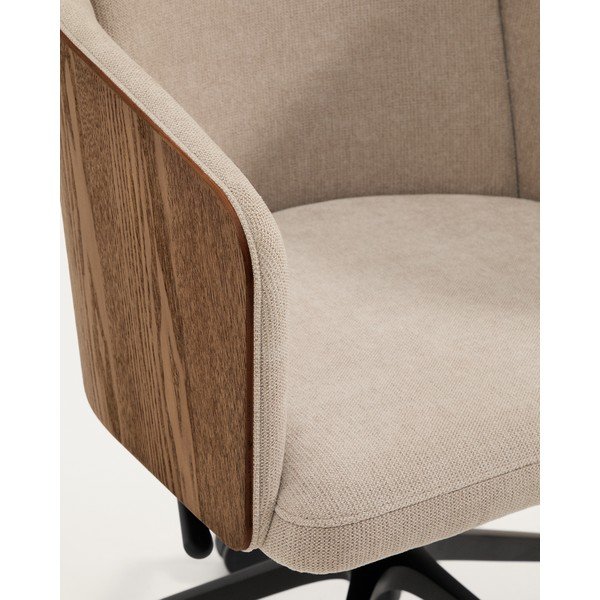 Pruun polsterdatud kontoritool Madai - Kave Home-image-1