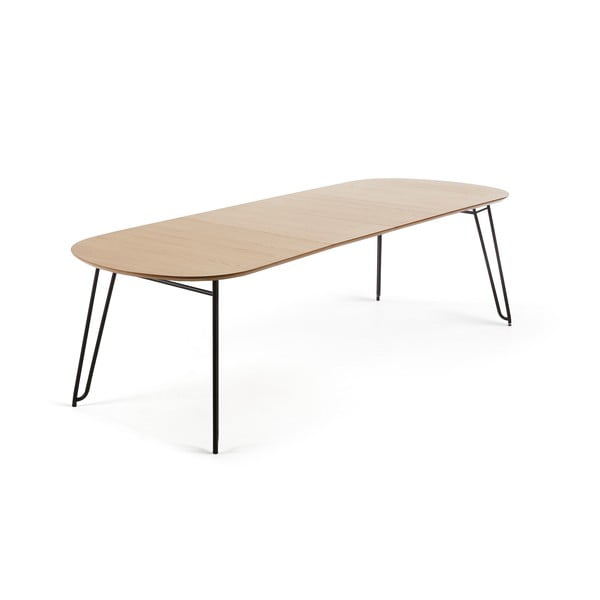 Tammedekooriga kokkupandav söögilaud 100x170 cm Novac – Kave Home-image-3