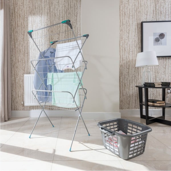 Kolmetasandiline hõbedane rõivakuivati - Addis-image-4