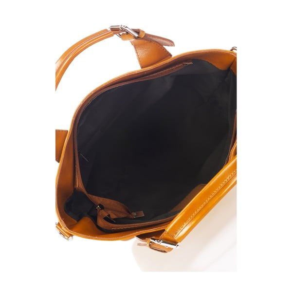 Konjaki pruun nahast käekott Valeria - Massimo Castelli-image-3