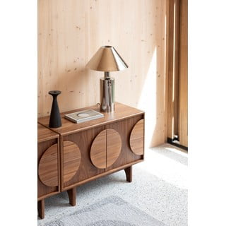 Pruun pähklipuust madal kapp 82x58 cm Groove - Zuiver