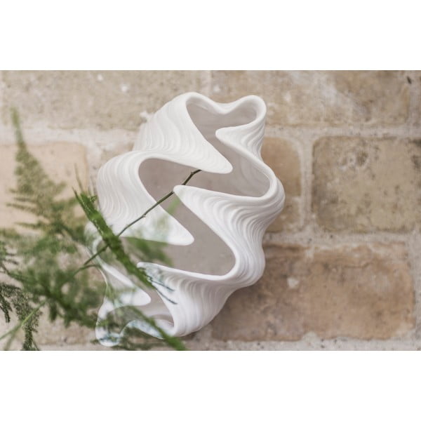 Valge polüresiinist vaas (kõrgus 22 cm) Shell - Mette Ditmer Denmark-image-2