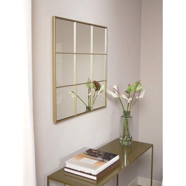 Kuldse metallraamiga seinapeegel , 70 x 70 cm Clarita - Westwing Collection-image-3