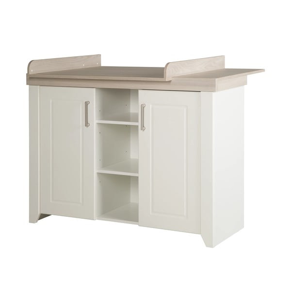 Valge jalakadekooriga mähkimislaud 120x98 cm Felicia – Roba