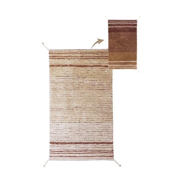 Tellisevärvi puuvillane vaip 80x140 cm Twin Toffee - Lorena Canals-image-3