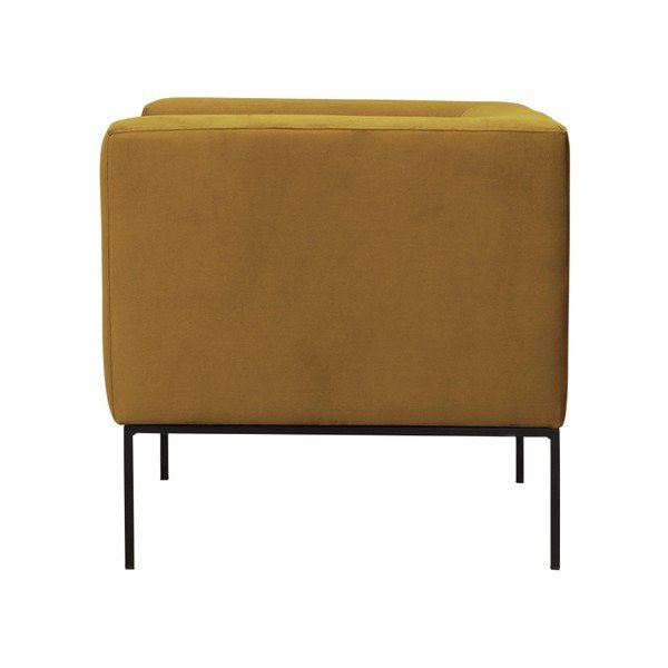 Žluté sametové křeslo Windsor & Co Sofas Neptune-image-3