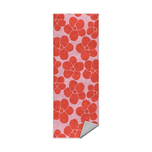 Punane-roosa pestav vaip 80x200 cm Poppy Fields - Mila Home
