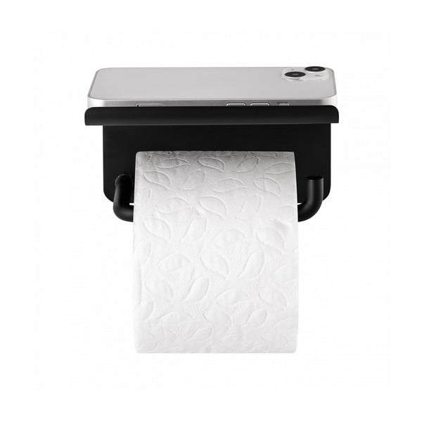Must roostevabast terasest seinale paigaldatav tualettpaberi hoidja Modo - Blomus-image-2
