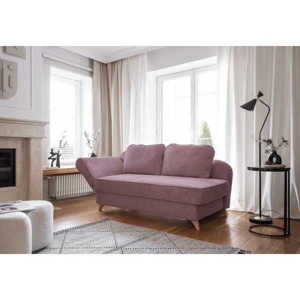 Vanaroosa velvetist lamamistool (vasak nurk) Chic Charlotte - Miuform-image-4