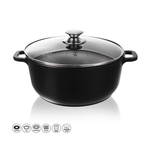 Alumiiniumist poti klaasist kaanega , ø 28 cm Grande - Orion-image-3